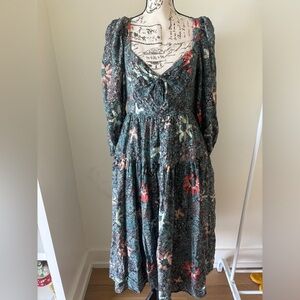 Ulla Johnson Aqua Tie-Back Maxi Dress